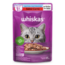 Comida Húmeda Para Gato Whiskas Pouch Castrado Carne 85 Gr