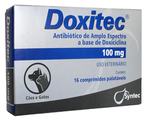 Antibiótico Doxicilina  para Perros y Gatos 100MG 16 comprimidos