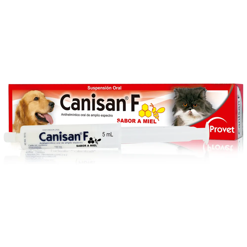 Canisan F Antihelmíntico para perros y gatos  jeringa