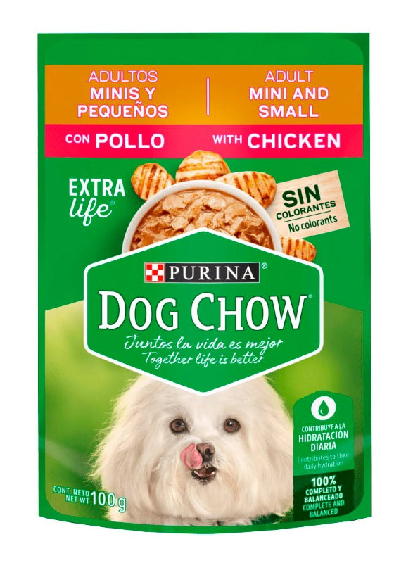 DOG CHOW POUCH POLLO MINI Y PEQUEÑOS X 100 GR