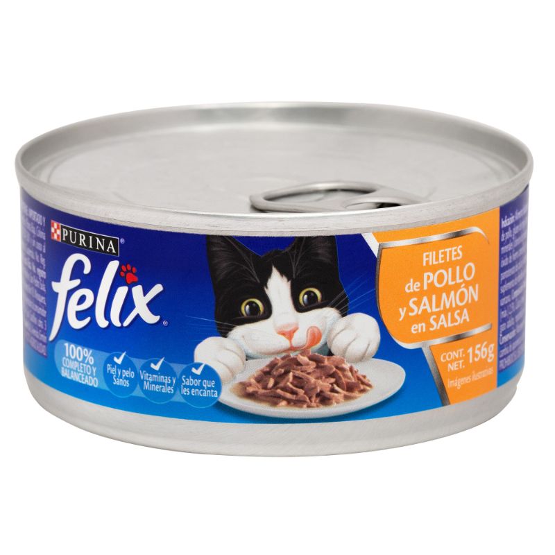 FELIX LATA FILETE POLLO/SALMON X 156 GR