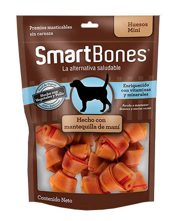 Snack para perros pequeños Smartbones Mantequilla de Mani Paquete 8 Und