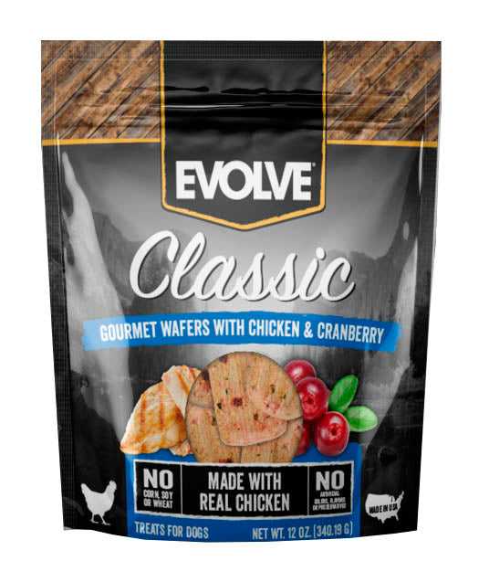 EVOLVE DOG SNACK WAFERS CHICKEN 12OZ