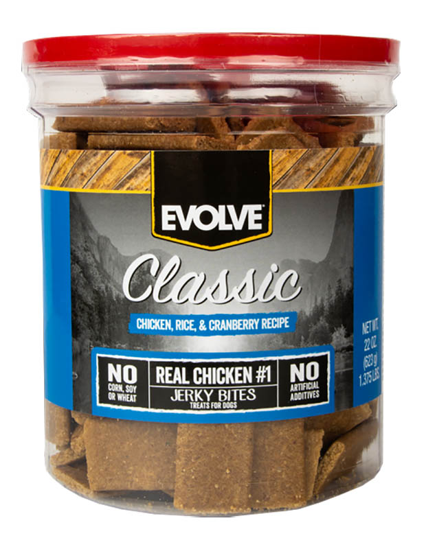 EVOLVE DOG SNACK CLASSIC JERKY POLLO 22 OZ