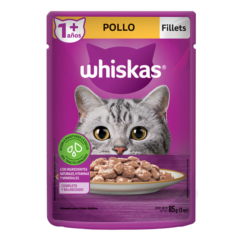 WHISKAS POUCH ADULTO POLLO X 85 GR