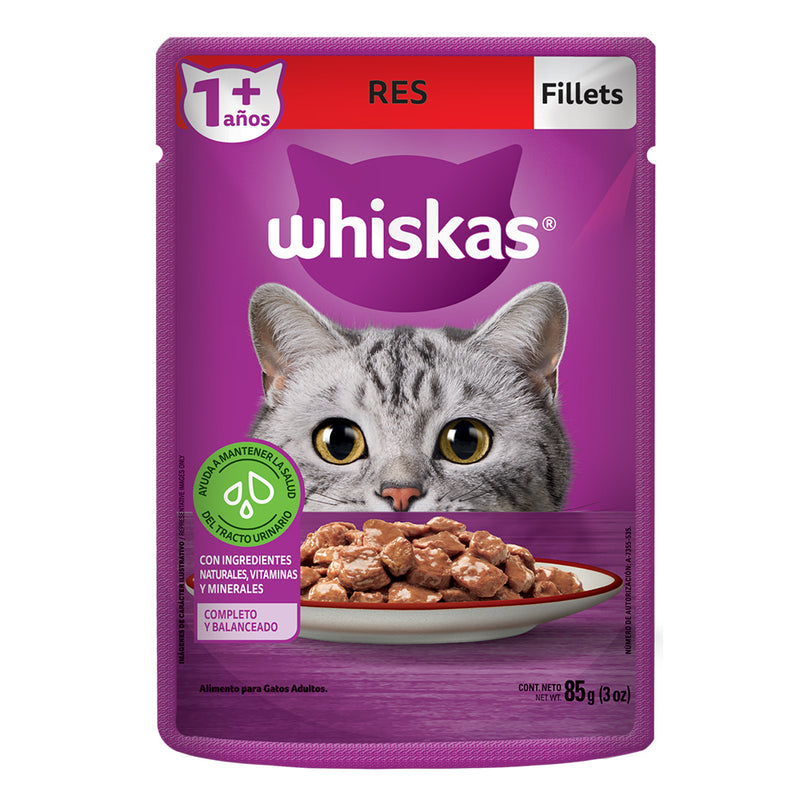 WHISKAS POUCH ADULTO CARNE X 85 GR