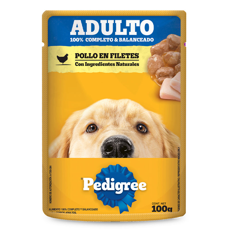 PEDIGREE POUCH ADULTO  POLLO X 100 GR