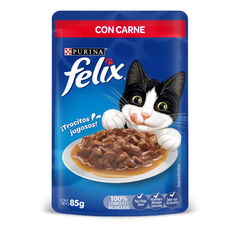 FELIX POUCH ADULTO CARNE 85 GR