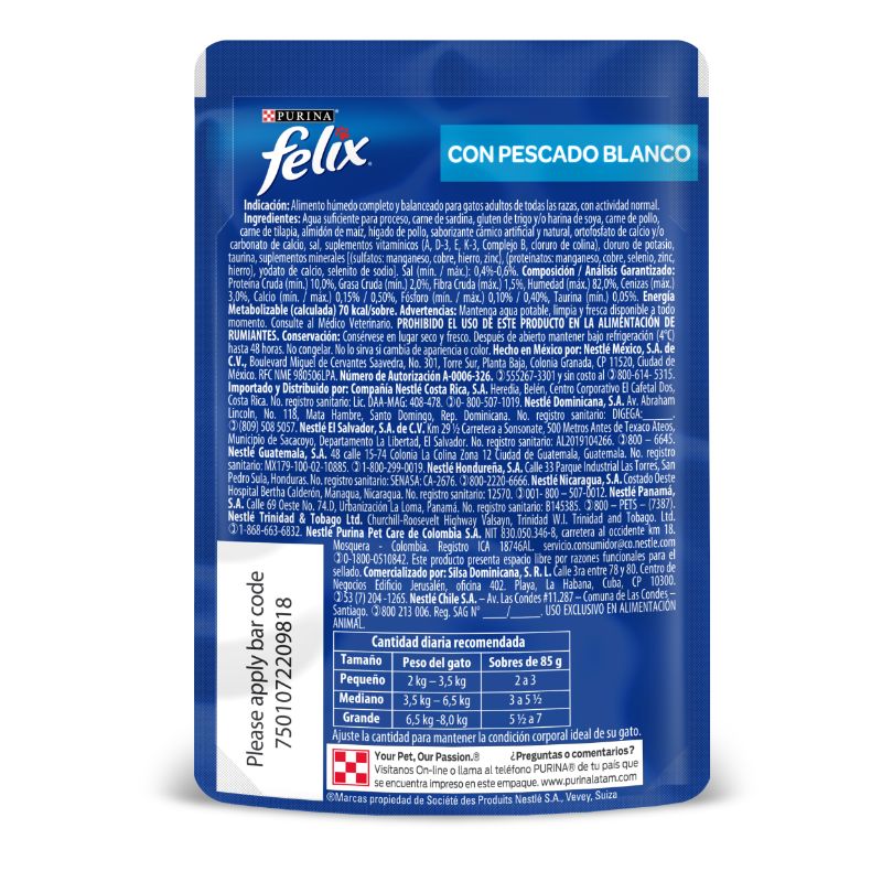 FELIX POUCH PESCADO BLANCO X 85 GR