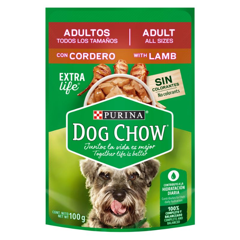 DOG CHOW POUCH CORDERO X 100 GR