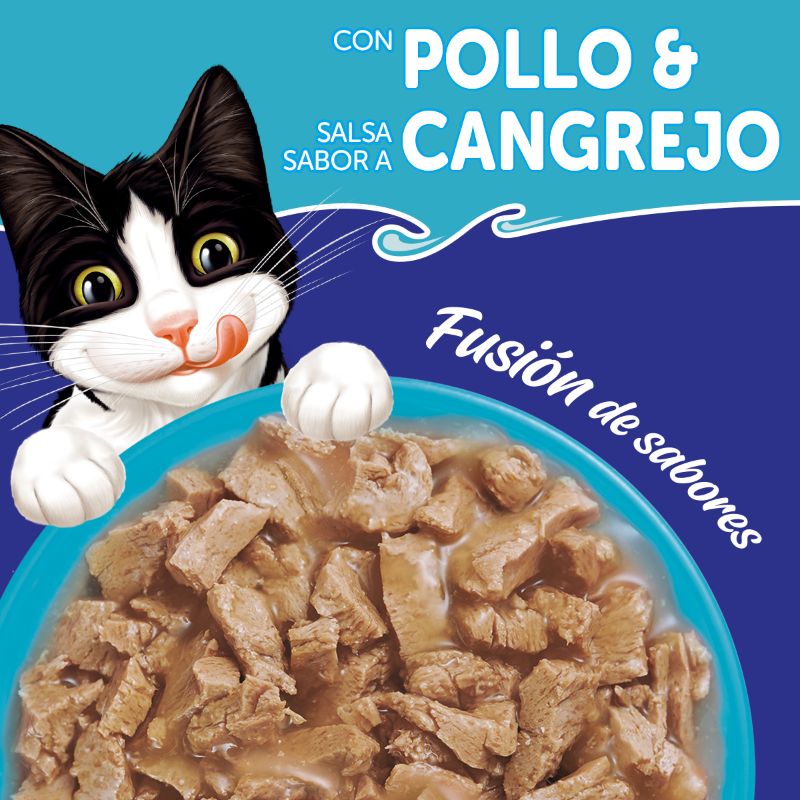 FELIX POUCH FANTASIC MIX POLLO CANGREJO X 85 GR