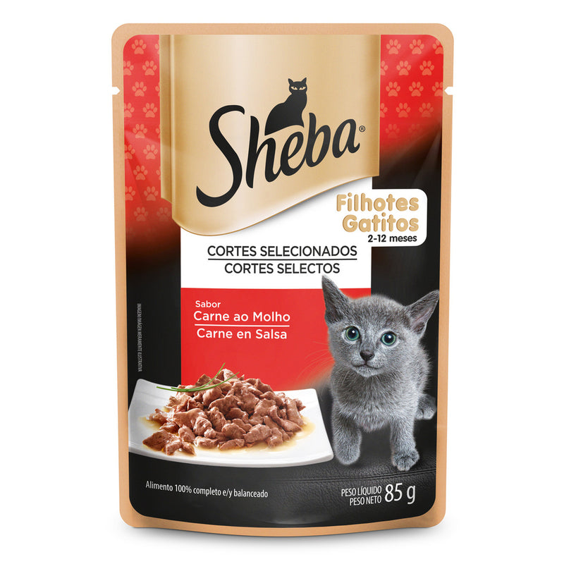 SHEBA POUCH GATITOS CARNE 85 GR