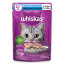 Comida Húmeda Para Gato Whiskas Pouch Castrados Pescado X 85 Gr