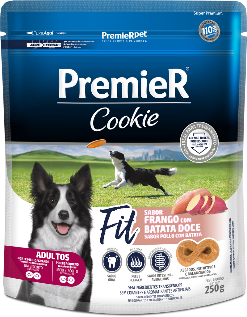 Snack Para Perro Adulto Premier Cookie Pollo / Batata 250 Gr