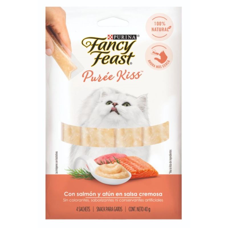 FANCY FEAST PUREE KISS CON SALMON SOBRE X 40 GR