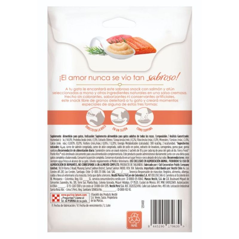 FANCY FEAST PUREE KISS CON SALMON SOBRE X 40 GR