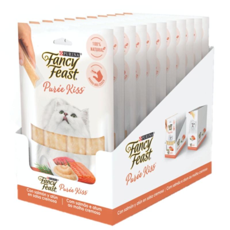 FANCY FEAST PUREE KISS CON SALMON SOBRE X 40 GR