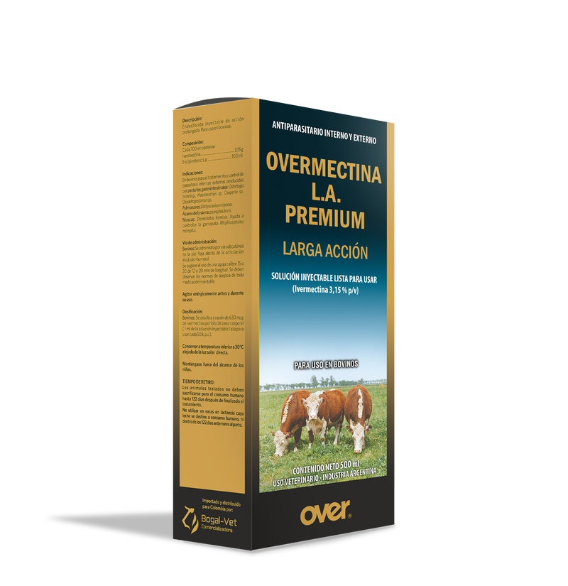 OVERMECTINA L.A PREMIUM INY FCO X 500 ML