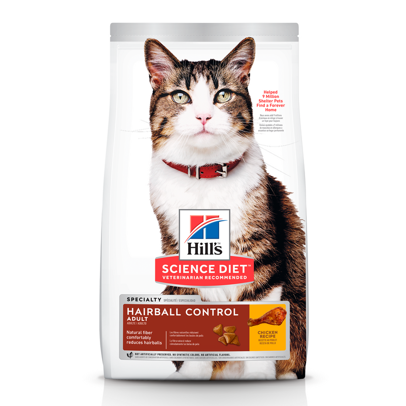 Comida para gato Hills Hairball Adulto 3,5Lbs a 15,5Lbs