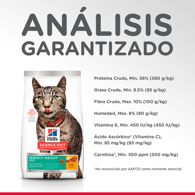 Comida para gato Hills Adulto Peso Perfecto 3Lbs