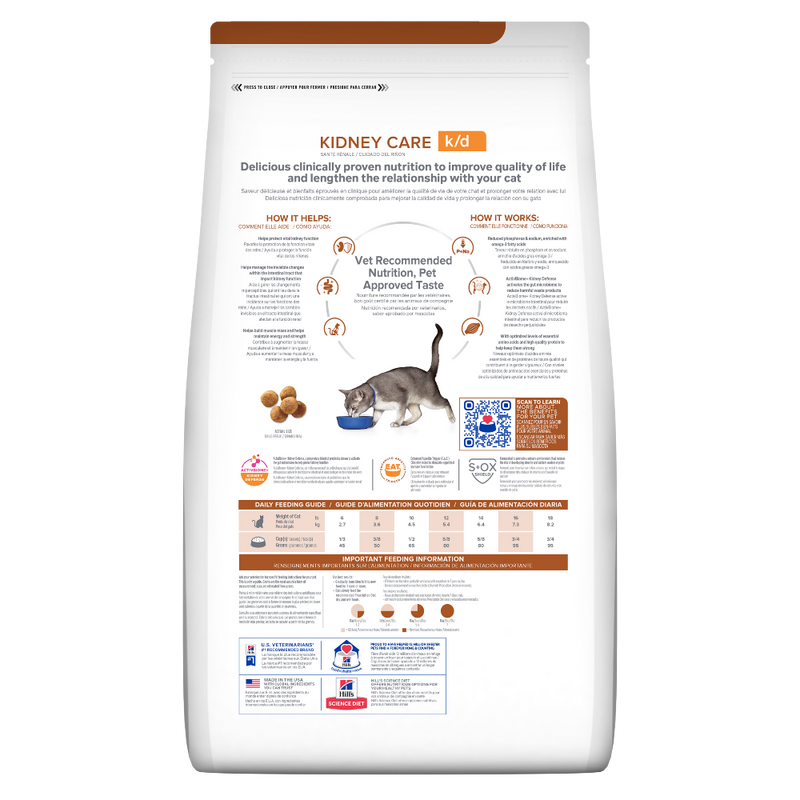 Comida para gato Hills Prescription Cuidado Renal k/d 4Lbs