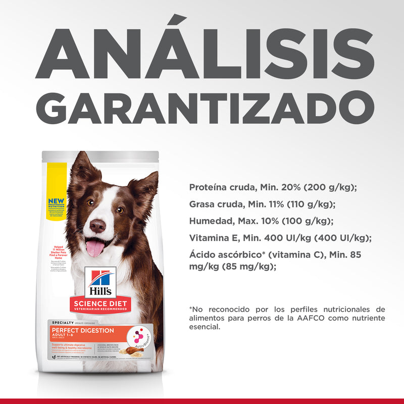 Comida para perro Hills Adulto Raza Pequeña Digestión Perfecta 3.5 Lb a 12Lb