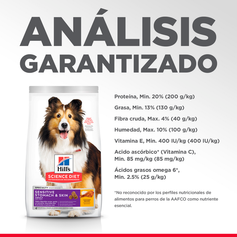 Comida para perro Hills Adulto Estomago Sensible 4Lbs a 15,5Lbs
