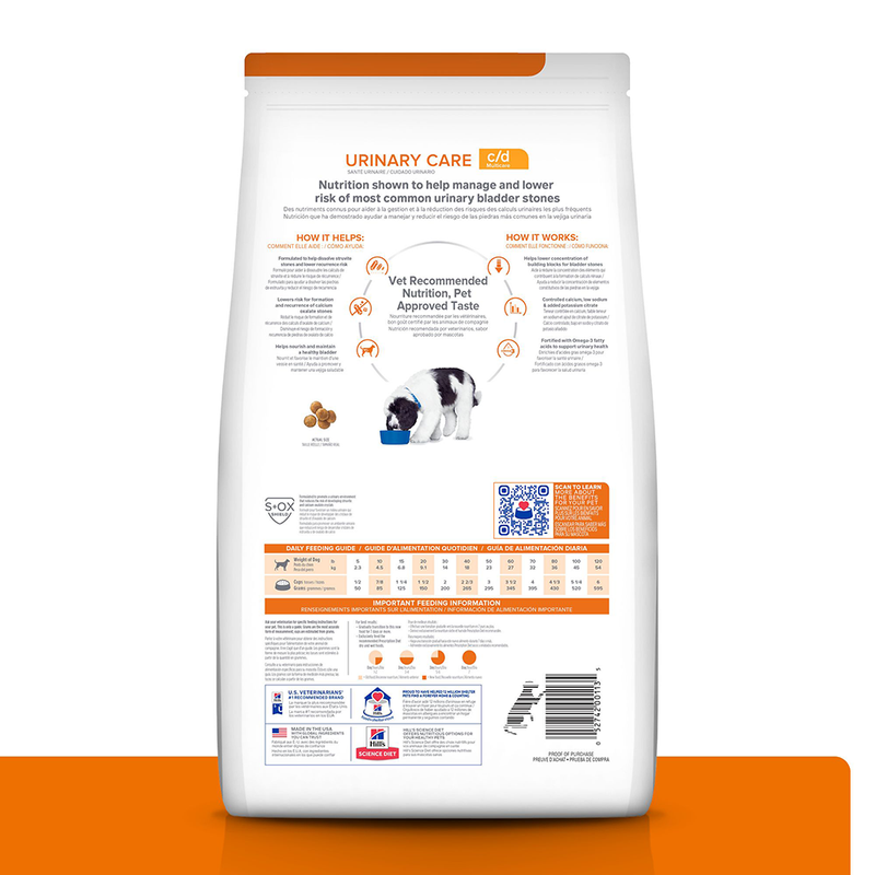 Comida para perros Hills c/d Urinary Care 1,5 kg a 8Lb