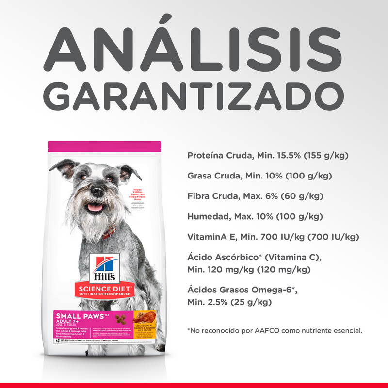 Comida para perro Hills 7+ Razas Miniatura 4.5 Lbs