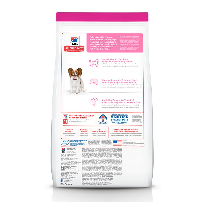 Comida para perro Hills Adulto Light Razas Miniatura 4,5Lb A 15,5Lb