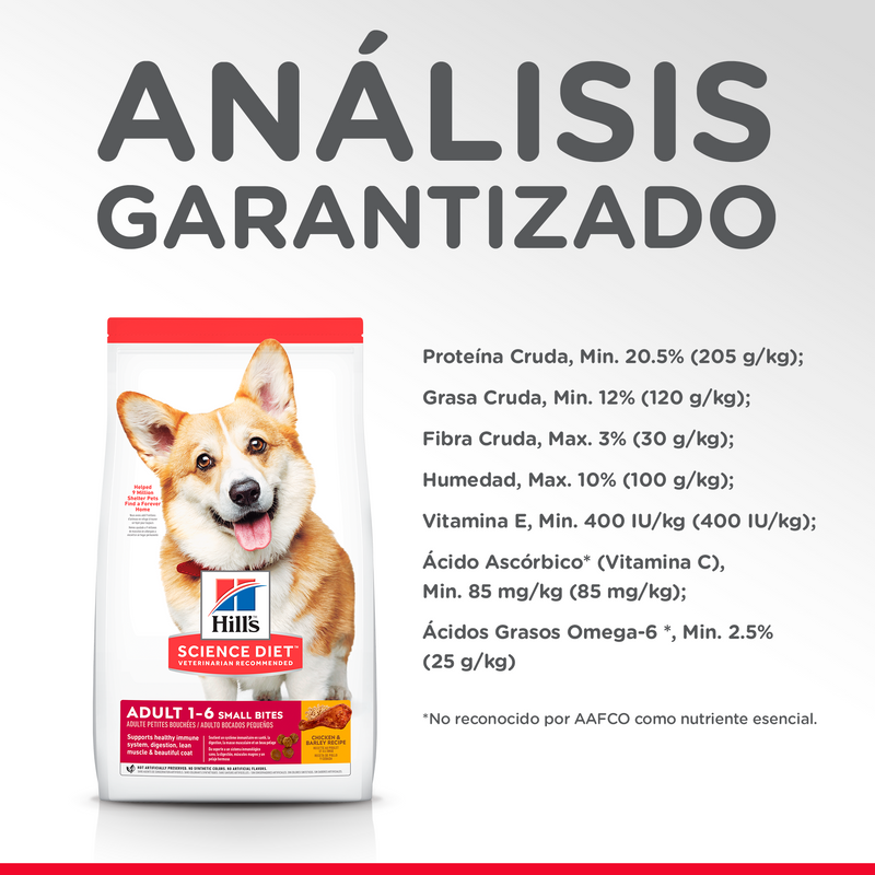 Comida para perro Hills Adulto Small Bites 4,4Lb a 15Lb