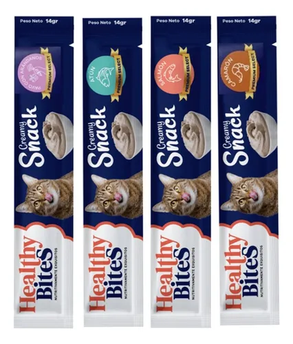 Snack Para Gato Healthy Cream Surtido 30 Unidades