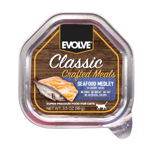 EVOLVE CAT BANDEJA CLASSIC SEAFOOD 3.5OZ