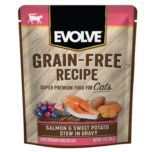 EVOLVE CAT GRAIN FREE POUCHE SALMON 85GR