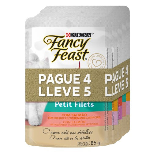 FANCY FEAST PACK 5 X 85 GR PAGUE 4 LLEVE 5