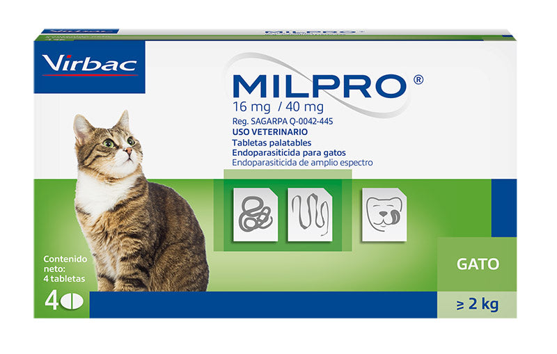 MILPRO GATOS ADULTOS CAJA X 4 TABLETAS