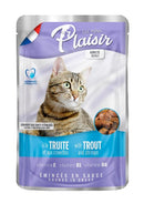 Comida Húmeda Para Gato Adulto Pouch Plaisir Cat Trozos De Trucha 100 Gr