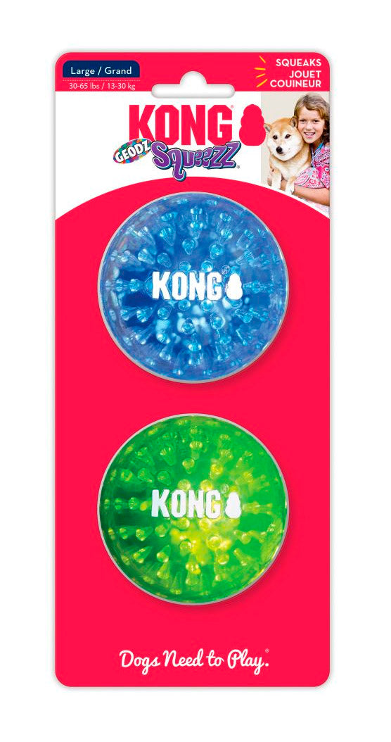 KONG PERRO SQUEEZZ GEODZ PELOTA LARGE X 2 UND