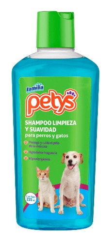 SHAMPOO PETYS LIMPIEZA Y SUAVIDAD X 235 ML