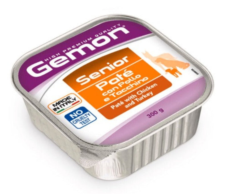 GEMON DOG PATE SENIOR POLLO/PAVO 300 GR