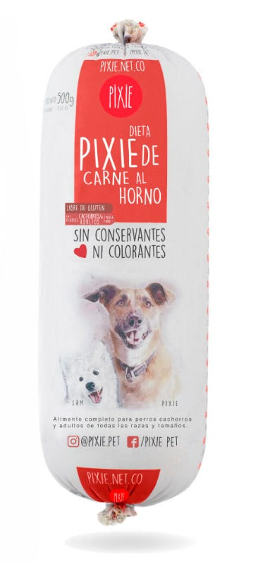 PIXIE DOG CARNE DE RES 500 GR