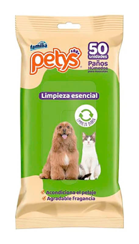 PAÑOS HUMEDOS PETYS ESENCIAL X 50 UNDS