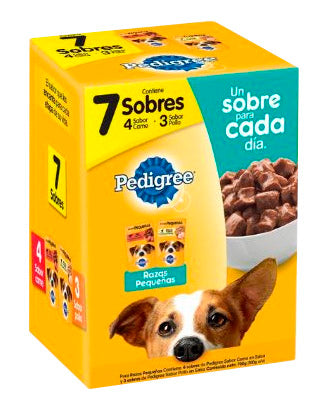 PEDIGREE POUCH ADULTO RAZA PEQUEÑA X 7 UNIDADES