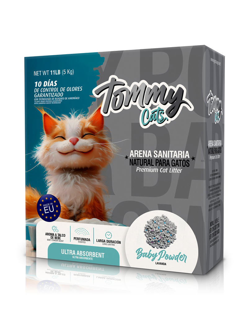 Arena Sanitaria Tommy Cats Baby Powder x 5Kg