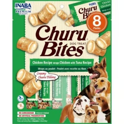 CHURU BITES PERRO POLLO Y ATÚN X 96GR  8 UND