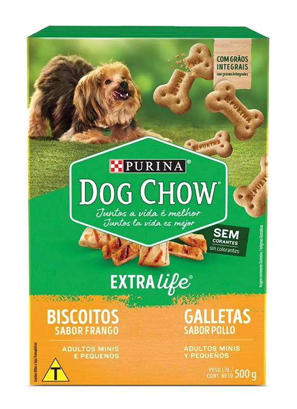 DOG CHOW GALLETAS ADULTOS MINIS Y PEQUEÑOS X 500 GR