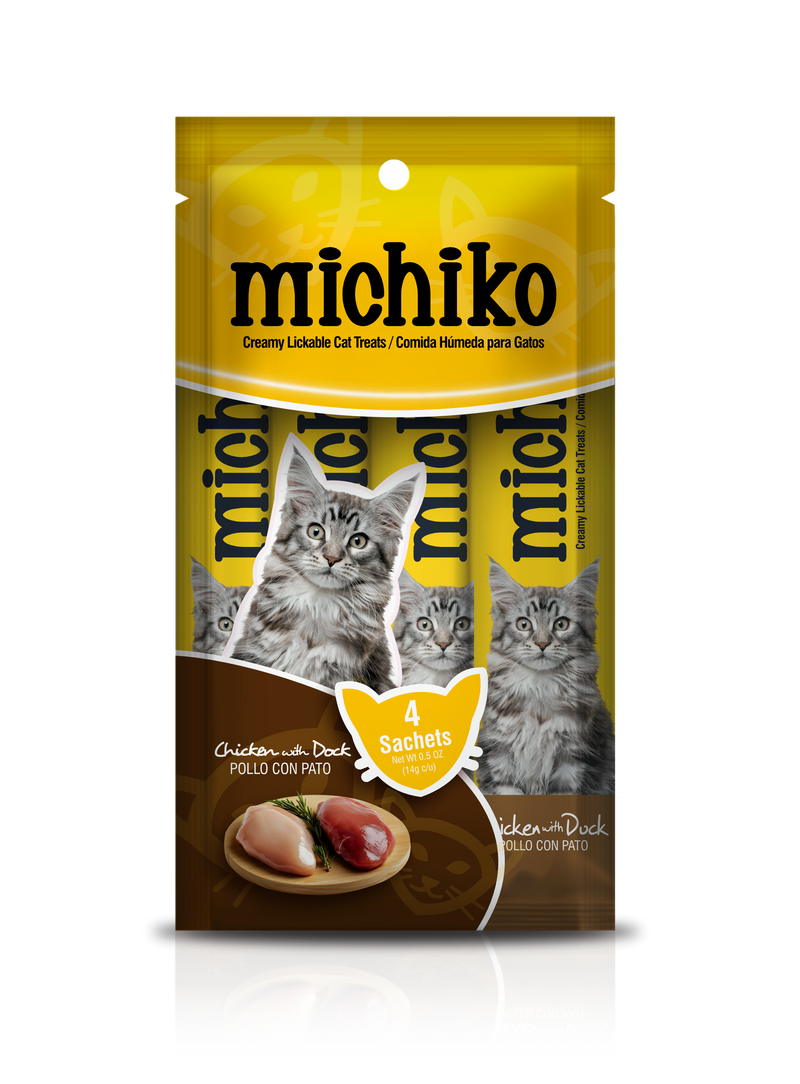 Snack Para Gato Michiko Sobre Pollo/Pato x 4 Und