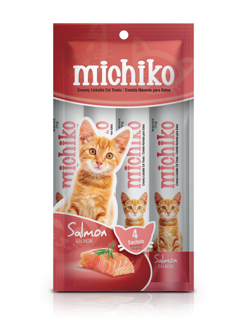 Snack Para Gato Michiko Salmon Sachets X 4 Unidades