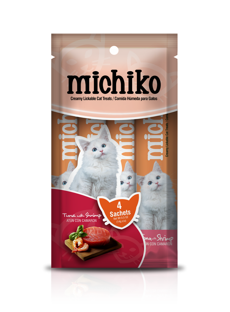 Snack Para Gato Michiko Sobre Atún/Camarón x 4 Und