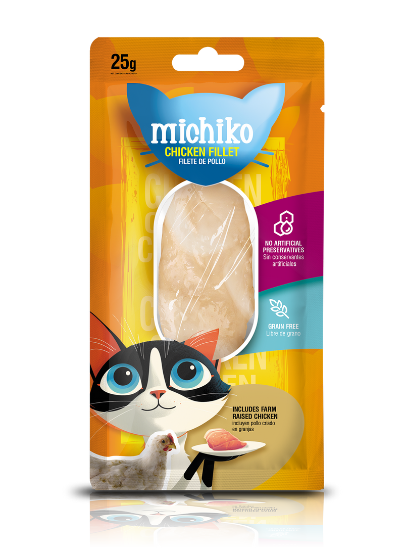 Snack Para Gato Michiko Filete de Pollo 25 g